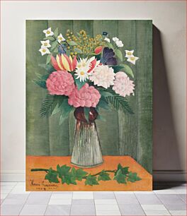 Πίνακας, Henri Rousseau's Flowers in a Vase (1910) vintage illustration