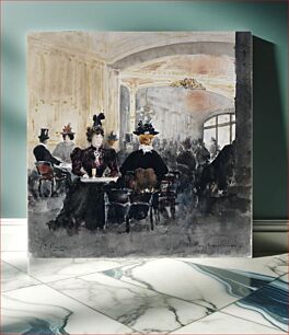 Πίνακας, Henry-Laurent Mouren. "Au Concert Rouge". Paris, musée Carnavalet