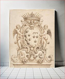 Πίνακας, Heraldic Design for Henry IV and Marie de Medici (?), anonymous, French, 17th century