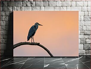 Πίνακας, Heron at Sunset Ερωδιός στο ηλιοβασίλεμα