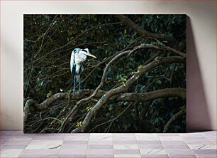 Πίνακας, Heron on Tree Branch Ερωδιός σε κλαδί δέντρου