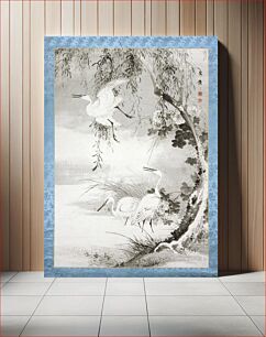 Πίνακας, Herons and Willow by Oda Kaisen