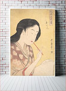 Πίνακας, “High-Ranking Courtesan” (Oiran), from the series Five Shades of Ink in the Northern Quarter (Hokkoku goshiki-zumi), by Utamaro Kitagawa (1754–1806)
