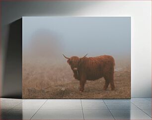 Πίνακας, Highland Cow in Misty Field Highland Cow στο Misty Field