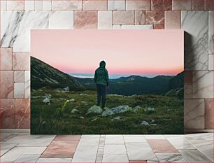 Πίνακας, Hiker at Sunrise Πεζοπόρος στο Sunrise