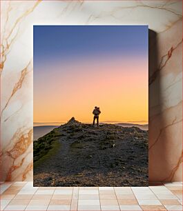 Πίνακας, Hiker at Sunset Πεζοπόρος στο ηλιοβασίλεμα