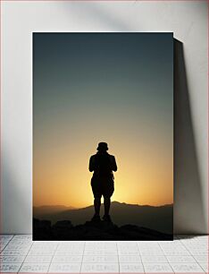Πίνακας, Hiker at Sunset Πεζοπόρος στο ηλιοβασίλεμα