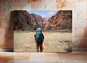 Πίνακας, Hiker in the Canyon Πεζοπόρος στο φαράγγι