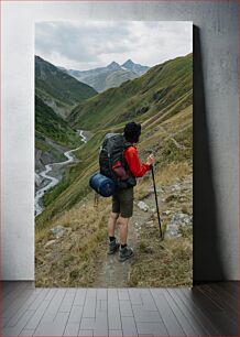 Πίνακας, Hiker in the Mountains Πεζοπόρος στα βουνά
