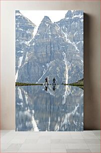 Πίνακας, Hikers by a Mountain Lake Πεζοπόροι δίπλα σε μια ορεινή λίμνη
