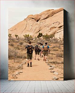 Πίνακας, Hikers in Desert Landscape Πεζοπόροι στο έρημο τοπίο