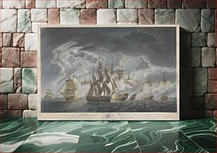 Πίνακας, His Majesty's Ship Glatton Attacking a French Squadron