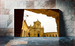 Πίνακας, Historic Architecture with Flag Ιστορική Αρχιτεκτονική με Σημαία