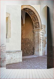 Πίνακας, Historic Archway in Stone Building Ιστορική Αψίδα σε Πέτρινο Κτίριο