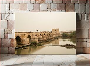 Πίνακας, Historic Bridge Over River Ιστορική γέφυρα πάνω από τον ποταμό