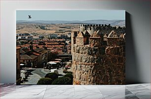 Πίνακας, Historic Cityscape with Stone Wall Ιστορικό αστικό τοπίο με πέτρινο τοίχο