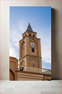 Πίνακας, Historic Clock Tower on a Sunny Day Ιστορικός Πύργος Ρολογιού σε μια ηλιόλουστη μέρα