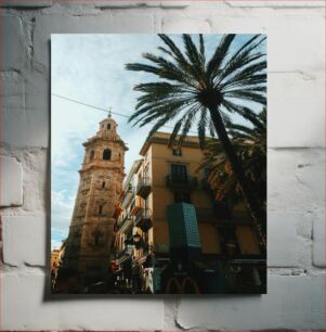 Πίνακας, Historic Tower and Palm Trees Ιστορικός Πύργος και Φοίνικες
