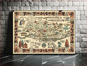 Πίνακας, Historical map of Watertown, 1630-1930