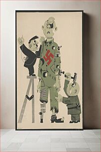 Πίνακας, [Hitler and Mussolini making a puppet]