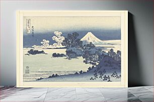 Πίνακας, Hokusai's (1760-1849 ) A View of Mount Fuji Across Lake Suwa
