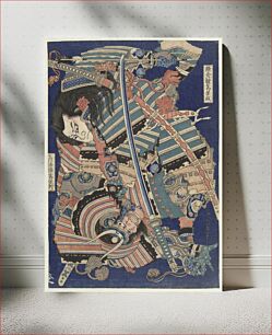 Πίνακας, Hokusai's (1760-1849) Vechtende helden