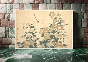 Πίνακας, Hokusai's dragonfly and bellflower