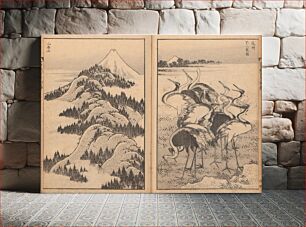 Πίνακας, Hokusai's Mount Fuji of the Mists (Vol. 1); Mount Fuji of the Ascending Dragon (Vol. 2) (1834–35)
