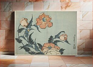 Πίνακας, Hokusai's Poppies, from an untitled series known as Large Flowers 1833-34