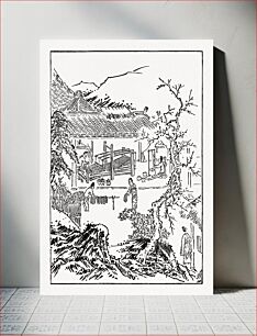 Πίνακας, Hokusai's silk manufacture, vintage painting by G.A. Audsley-Japanese illustration