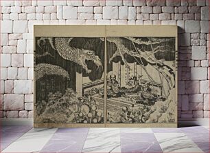 Πίνακας, Hokusai's the brothers Kasyapa fight against Satan through occult power