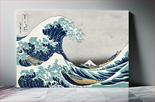 Πίνακας, Hokusai's The Great Wave at Kanagawa (1760-1849) vintage Japanese Ukiyo-e woodcut print