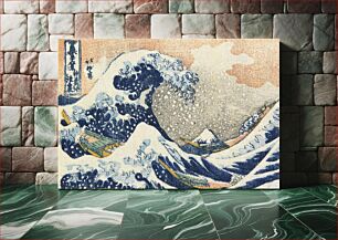 Πίνακας, Hokusai's Under the Wave off Kanagawa (1830-1833) vintage Japanese woodcut print