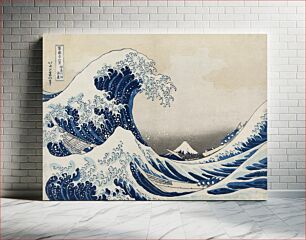 Πίνακας, Hokusai's Under the Wave off Kanagawa (1830-1833) vintage Japanese woodcut print