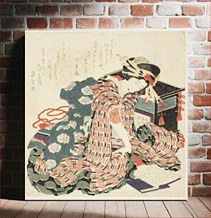 Πίνακας, Hokusai's Young woman reading “The Pillow Book (makura no soshi)”