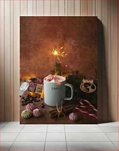 Πίνακας, Holiday Hot Cocoa with Sparkler Ζεστό κακάο διακοπών με sparkler