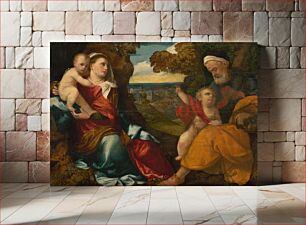Πίνακας, Holy family with saint john the baptist, Bonifacio De Pitati