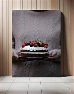 Πίνακας, Homemade Berry Cake Σπιτικό κέικ μούρων
