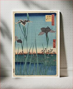 Πίνακας, Horikiri iris garden.From “100 Famous Views at Edo”, No. 65 by Utagawa Hiroshige I