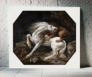 Πίνακας, Horse Attacked by a Lion (1768–1769) by George Stubbs