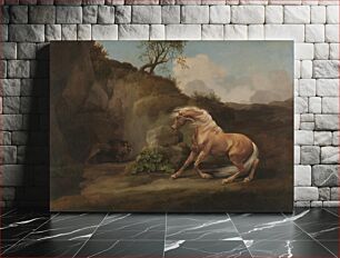 Πίνακας, Horse Frightened by a Lion by George Stubbs