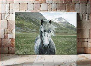 Πίνακας, Horse in Mountain Landscape Άλογο στο ορεινό τοπίο