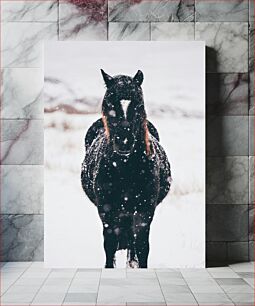 Πίνακας, Horse in Snowy Landscape Άλογο στο χιονισμένο τοπίο