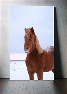 Πίνακας, Horse in Snowy Landscape Άλογο στο χιονισμένο τοπίο