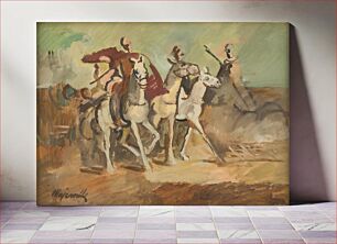 Πίνακας, Horse riders by Cyprián Majerník
