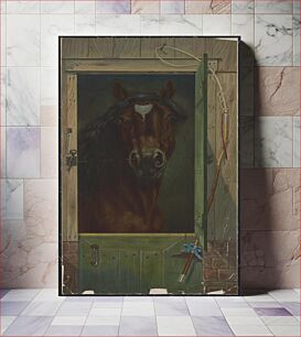 Πίνακας, [Horse standing at stable door looking at the viewer]