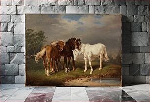 Πίνακας, Horses, after carl wahlbom, 1864, Magnus Von Wright