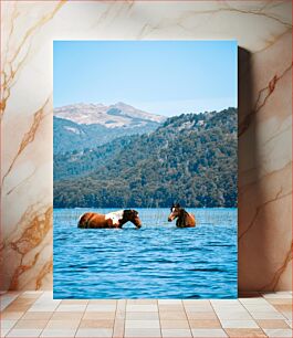 Πίνακας, Horses in a Lake Άλογα σε μια λίμνη
