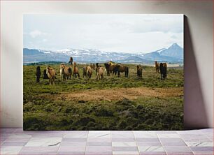 Πίνακας, Horses in a Scenic Landscape Άλογα σε ένα γραφικό τοπίο