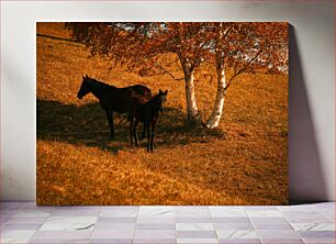 Πίνακας, Horses in Autumn Landscape Άλογα στο φθινοπωρινό τοπίο